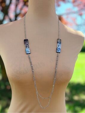 New Brighton CONTEMPO SHELL Silver Necklace PETITE LONG